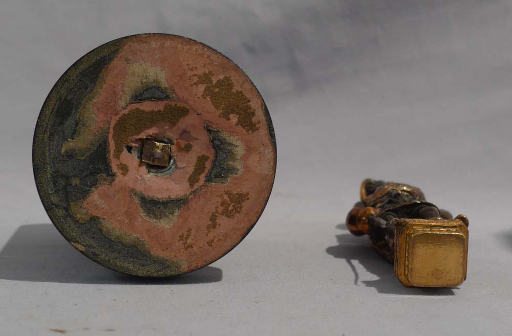 Bronze seal of Sir Walter Scott's Rob Roy with additional and original marble base.