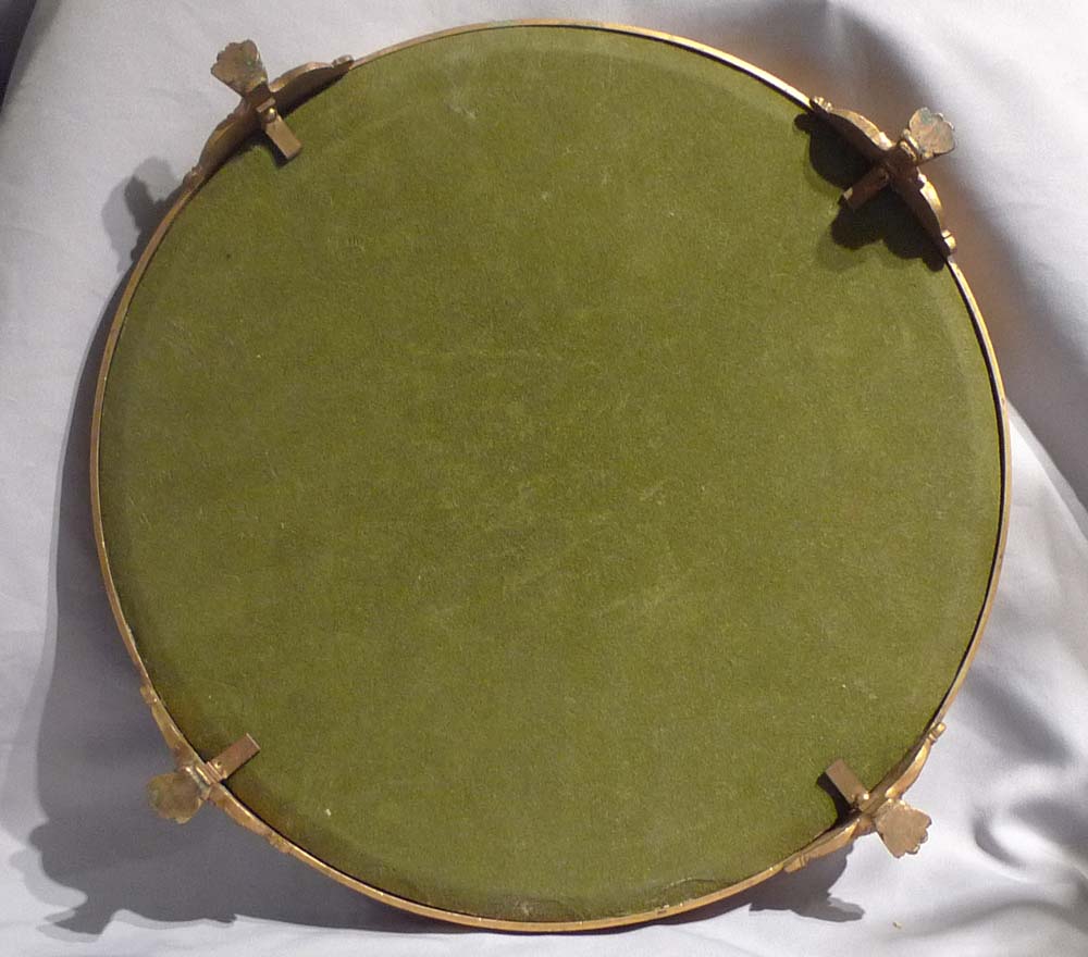 Antique gilt bronze mirrored table surtout.