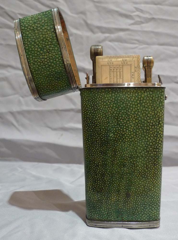 Antique English Regency Silver and shagreen etui dated 1825