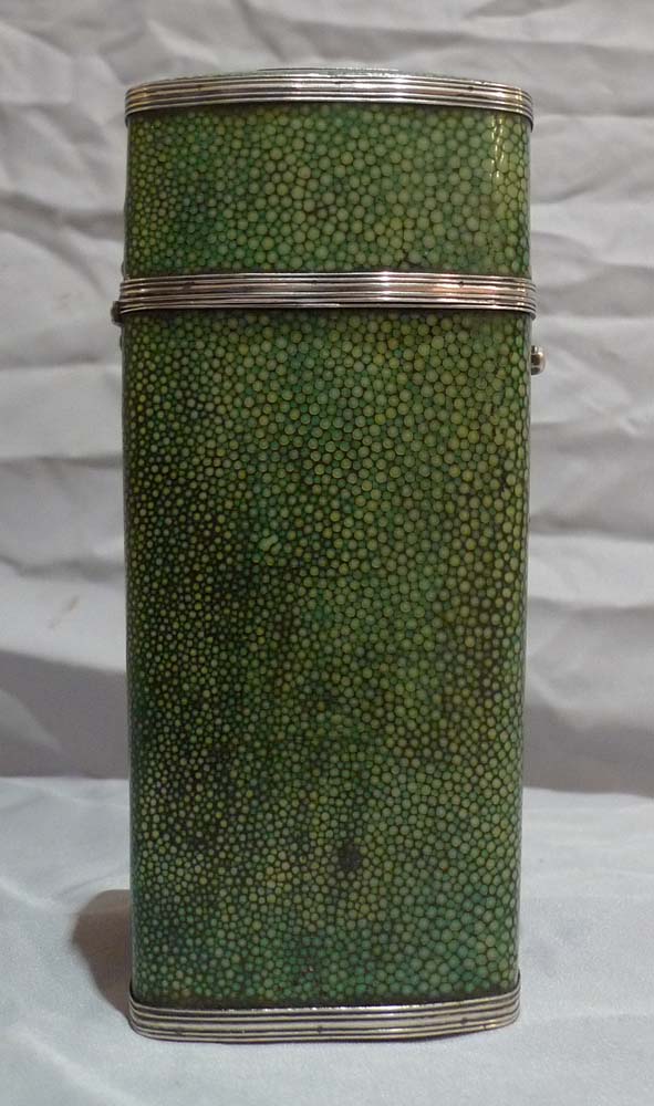 Antique English Regency Silver and shagreen etui dated 1825