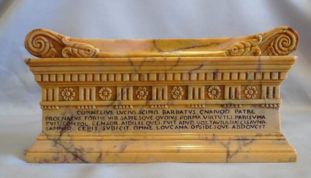 Grand Tour Italian antique of Skipio's tomb in Sienna marble