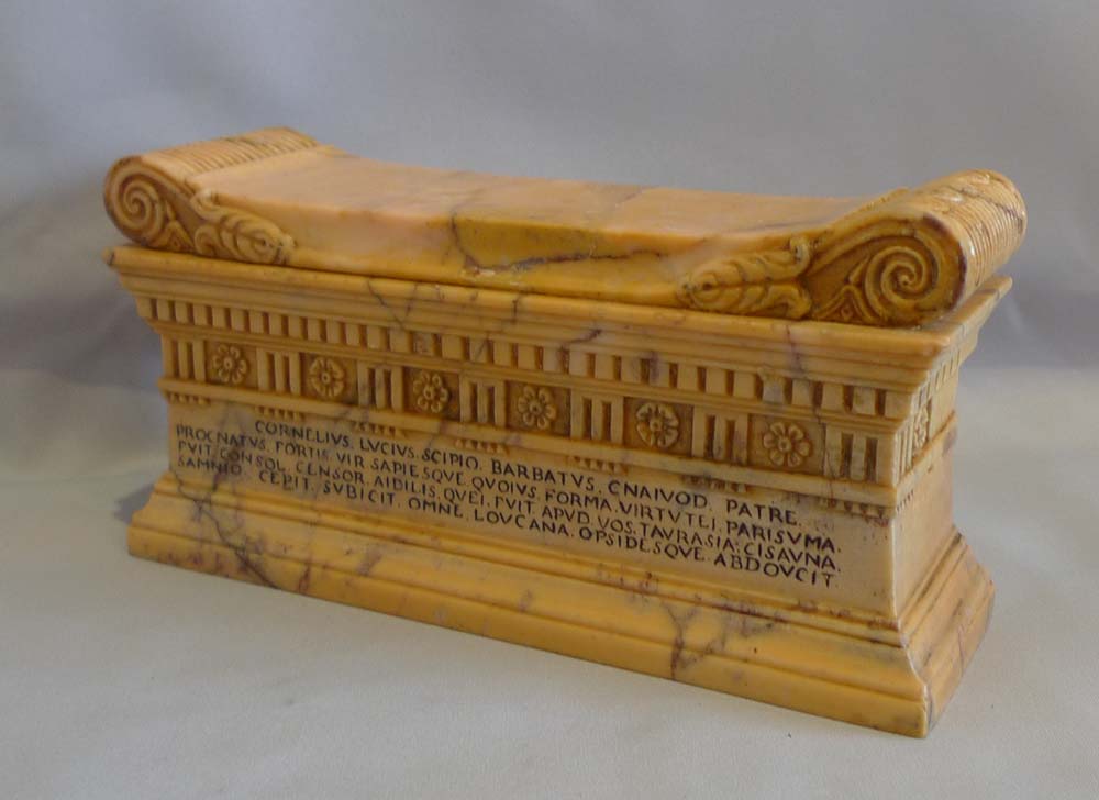 Grand Tour Italian antique of Skipio's tomb in Sienna marble