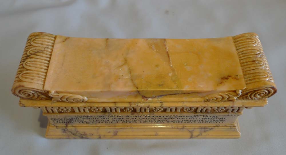 Grand Tour Italian antique of Skipio's tomb in Sienna marble