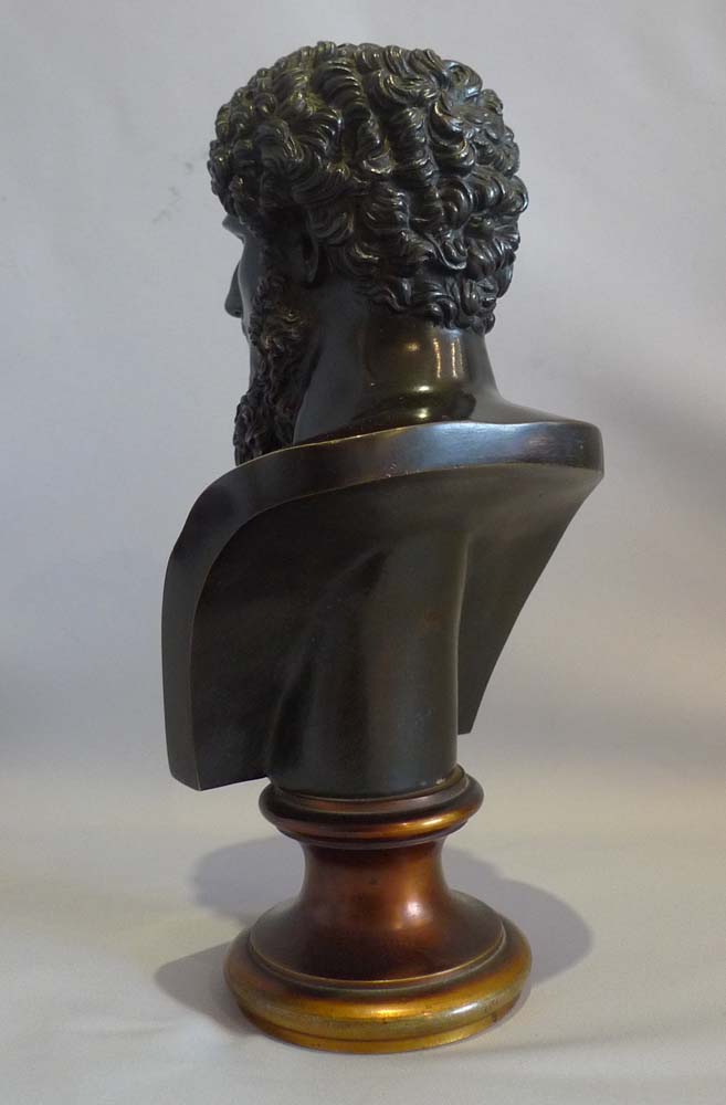 Antique Grand Tour patinated bronze bust of the Roman EmperorLucius Verus