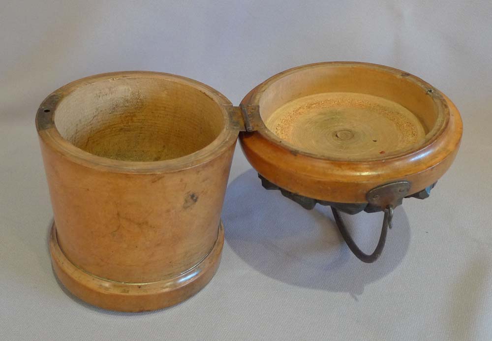 Antique and rare tea caddy in the shape of a coal bucket