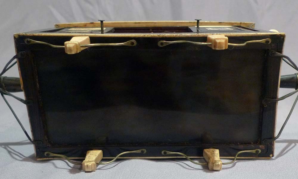 Antique ivory and sadeli work wood model of a Palaquin (Palki), circa 1830.