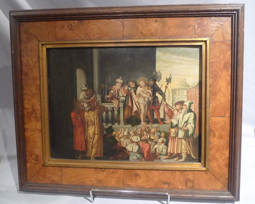 Painting of Judgment of Pontius Pilate, 16th century, German.