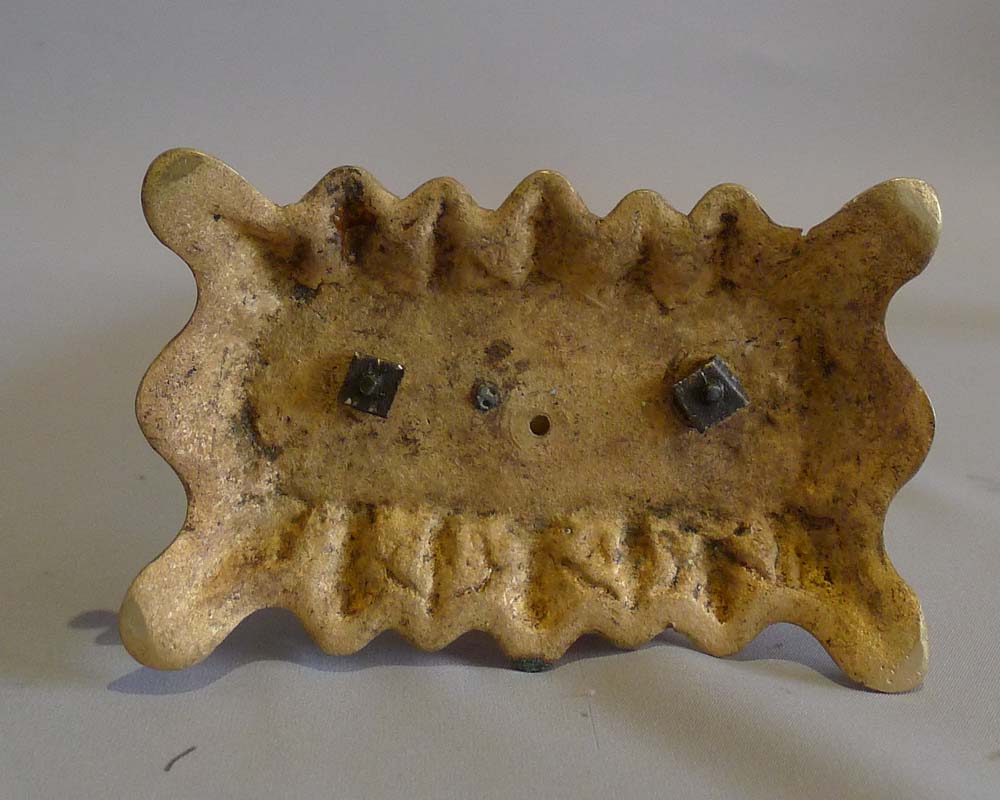 Antique early 19th century Gothic watch holder in gilt bronze.