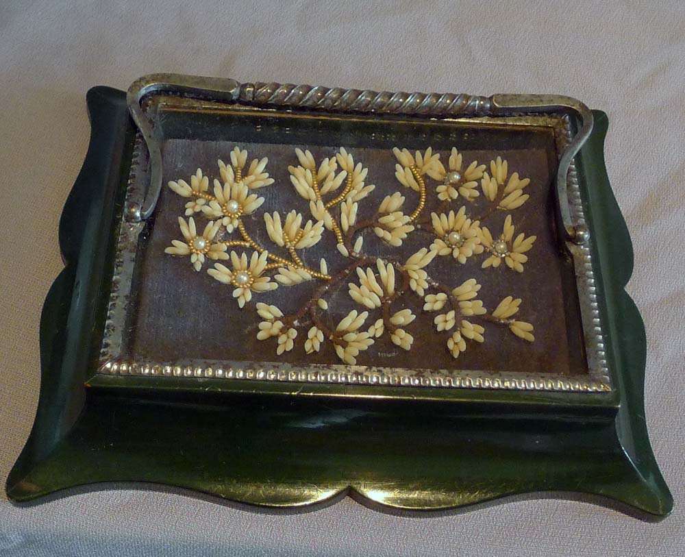 Fine antique paperweight with cut steel ( possibly Russian, Tula).