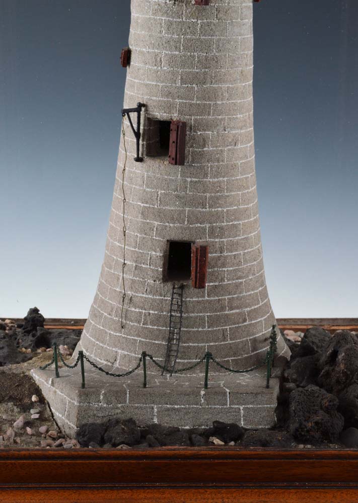 Extremely rare antique Ennglish mahogany cased model of a lighthouse.