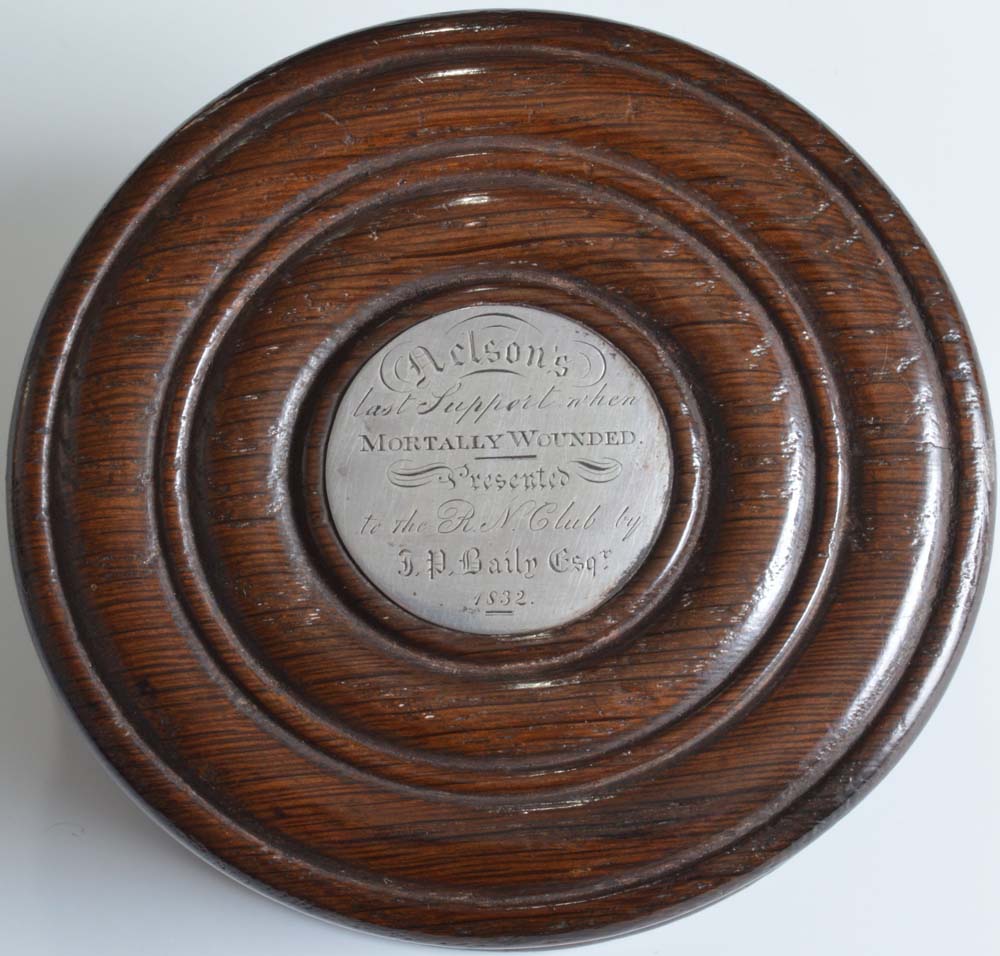 ‘Nelson’s last support when mortally wounded.