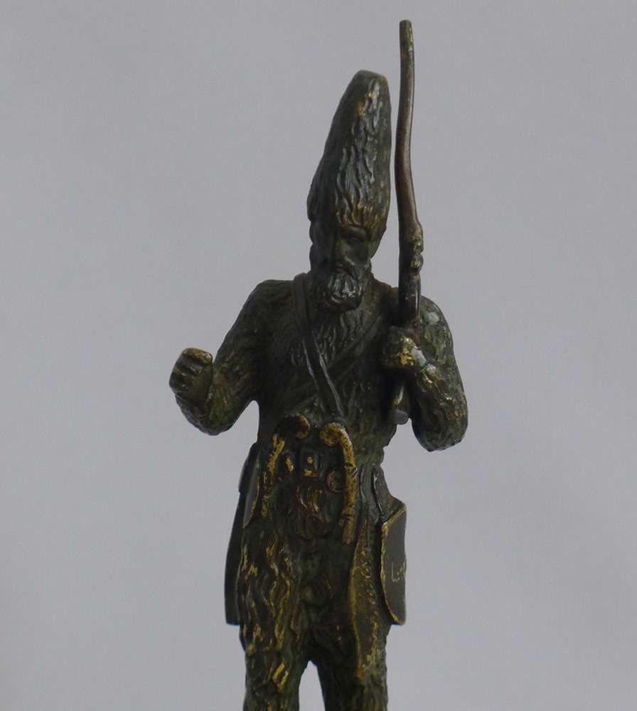 Antique French Patinated Bronze figure of Robinson Crusoe