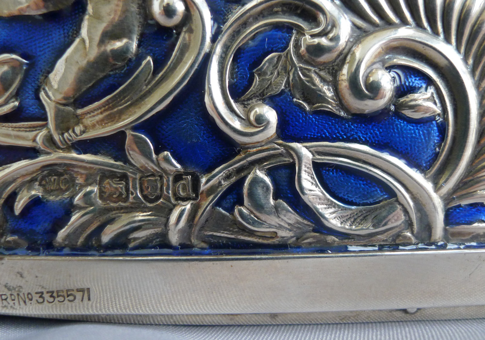 Superb Antique English Silver and Enamel Casket by William Comyns
