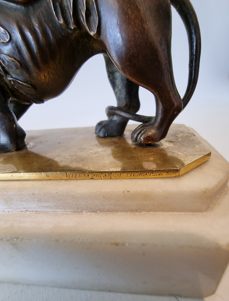 Antique Thomas Weeks Paperweight of Cupid Riding a Lion