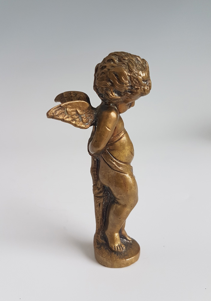Antique Gilt Bronze Seal modelled as Cupid