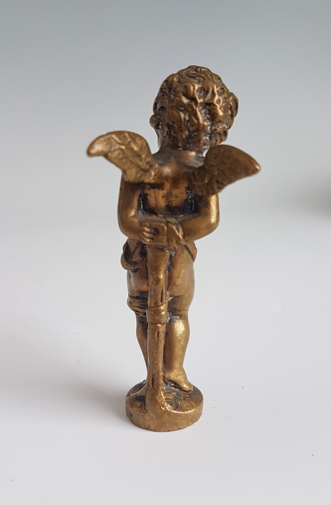 Antique Gilt Bronze Seal modelled as Cupid