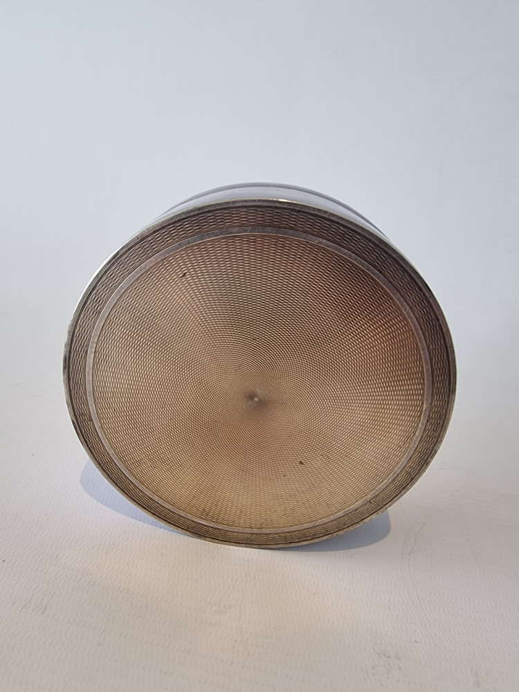 A  Silver and Purple Guilloche enamel box