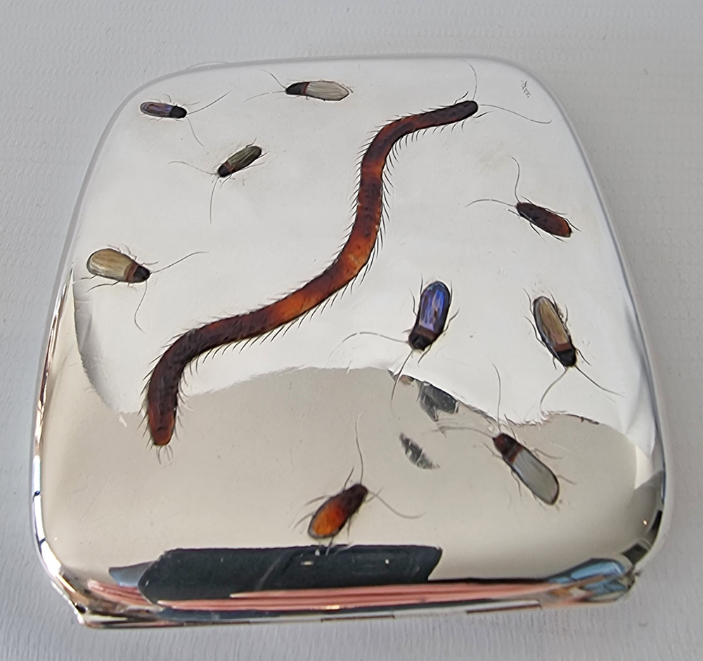 Silver Shibayama Cigarette Case
