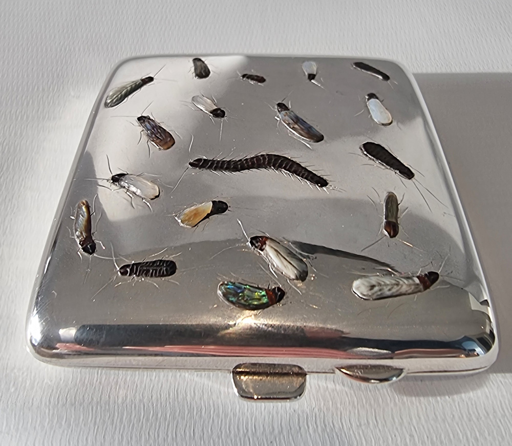 Silver Shibayama Cigarette Case