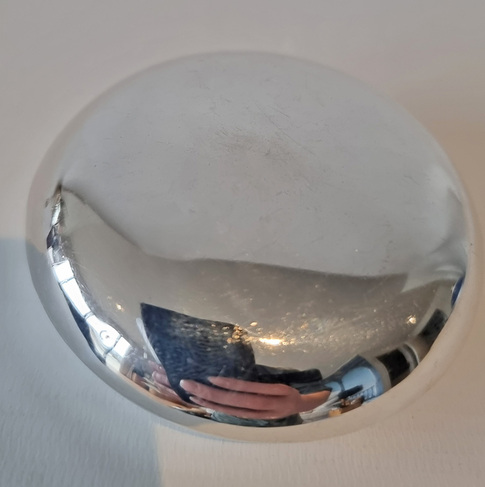 Silver and Shibayama tobacco box with combination Vesta lid