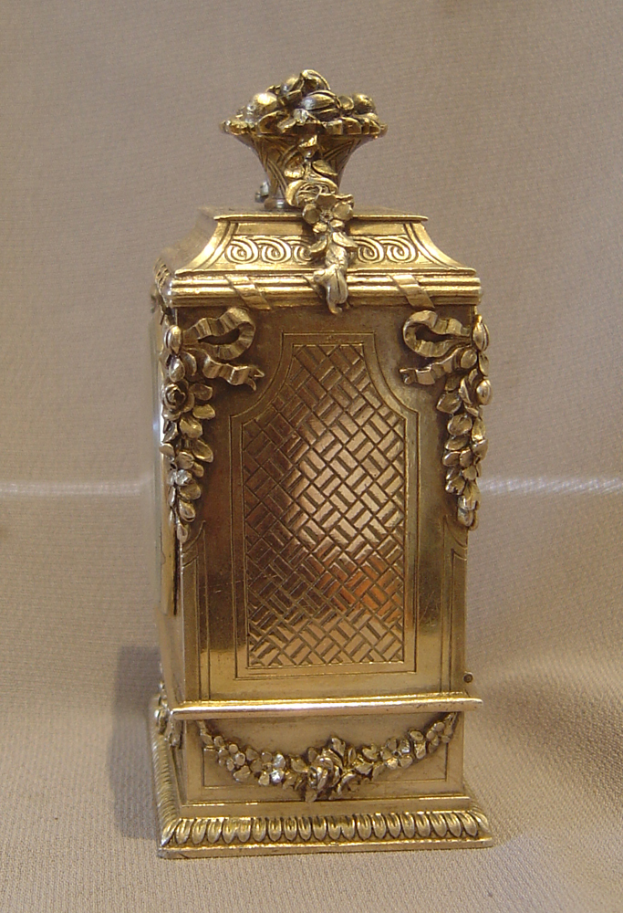 Fine late 19th century silver boudoir clock.