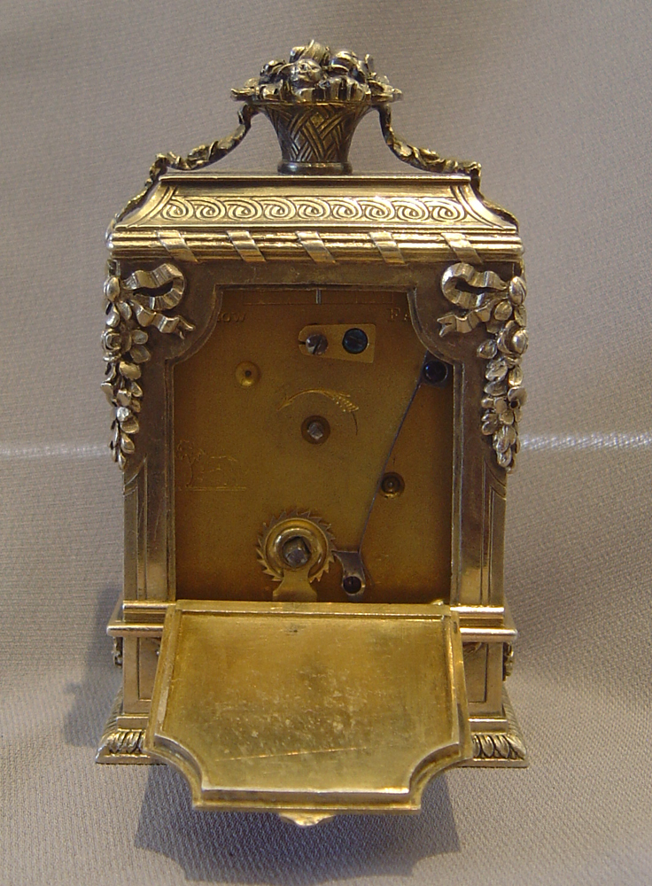 Fine late 19th century silver boudoir clock.