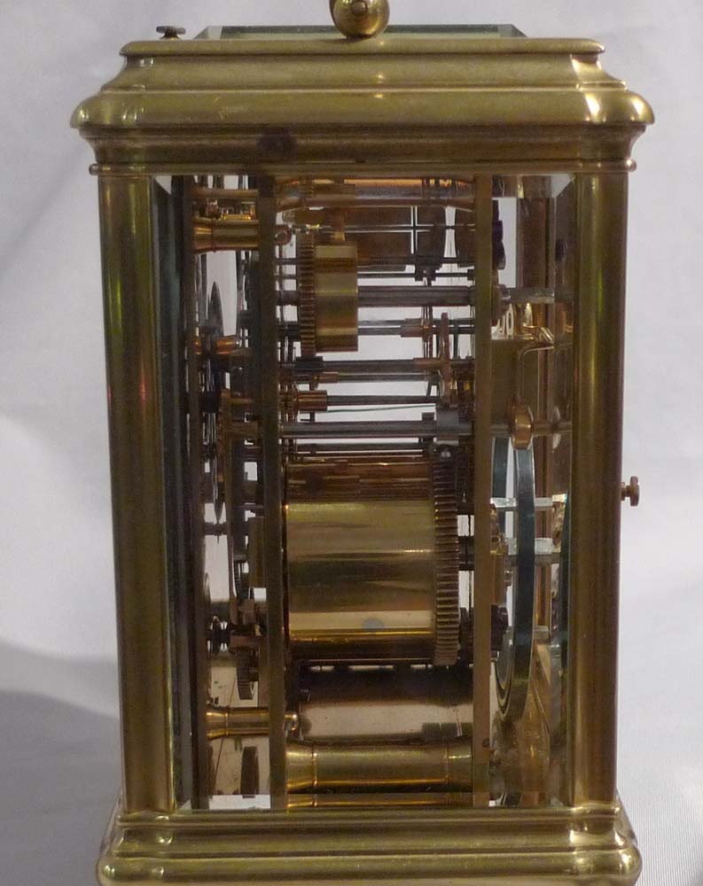 Antique carriage clock strike, repeat and alarm by Leroy & Fils Paris and London.