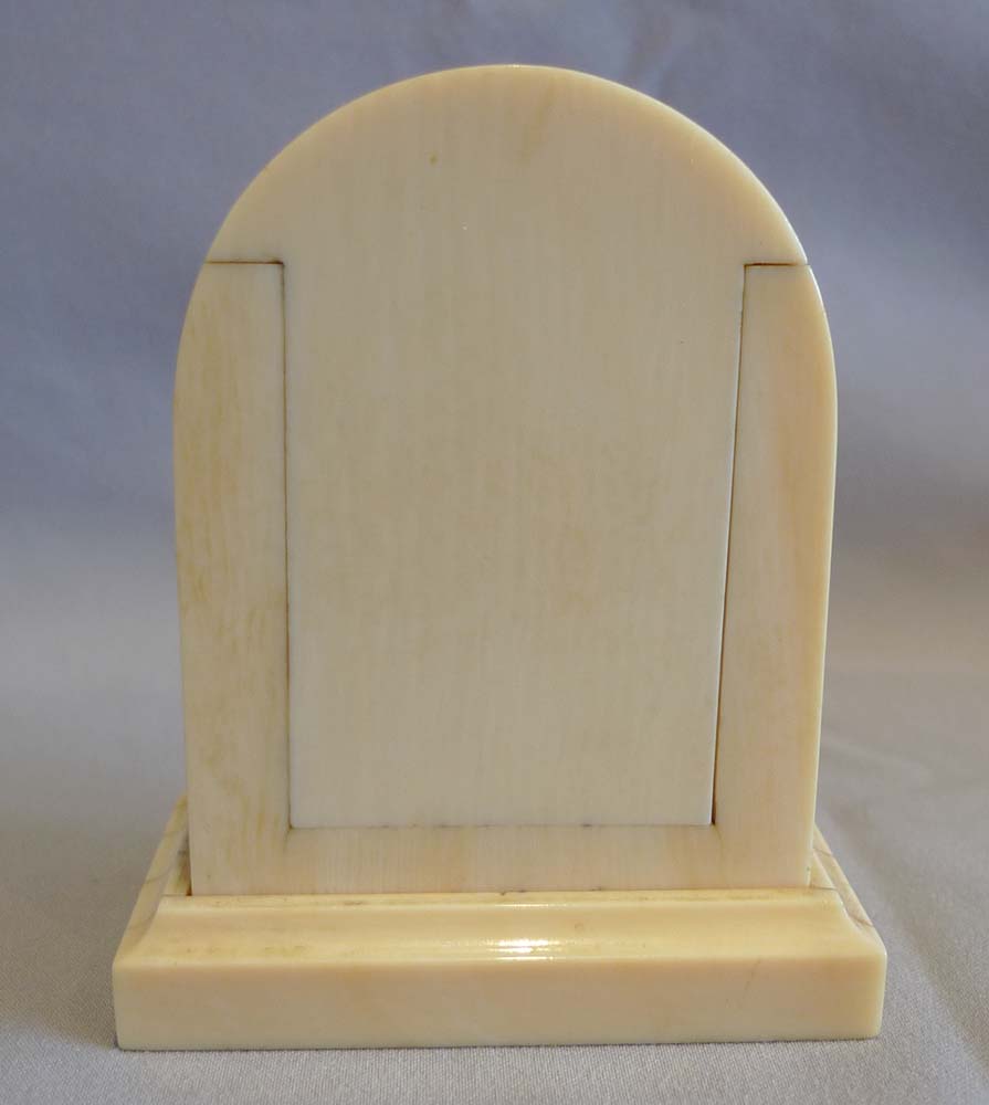 Ivory and gold mounted miniature carriage or boudoir clock