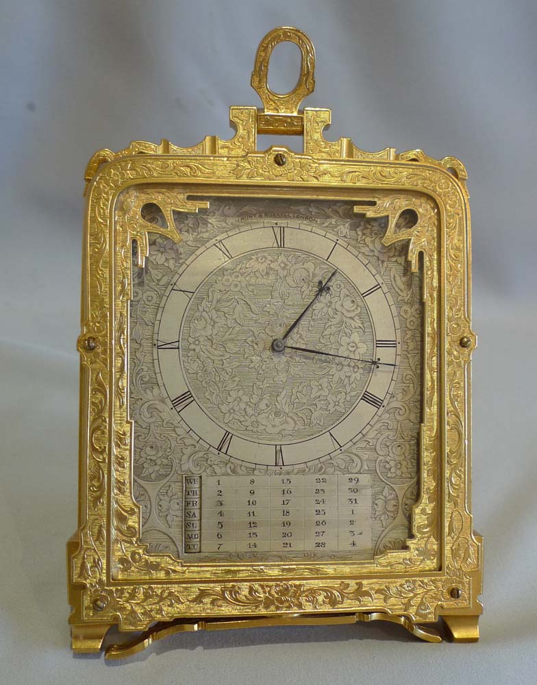 Important pre numbered Thomas Cole calendar clock.