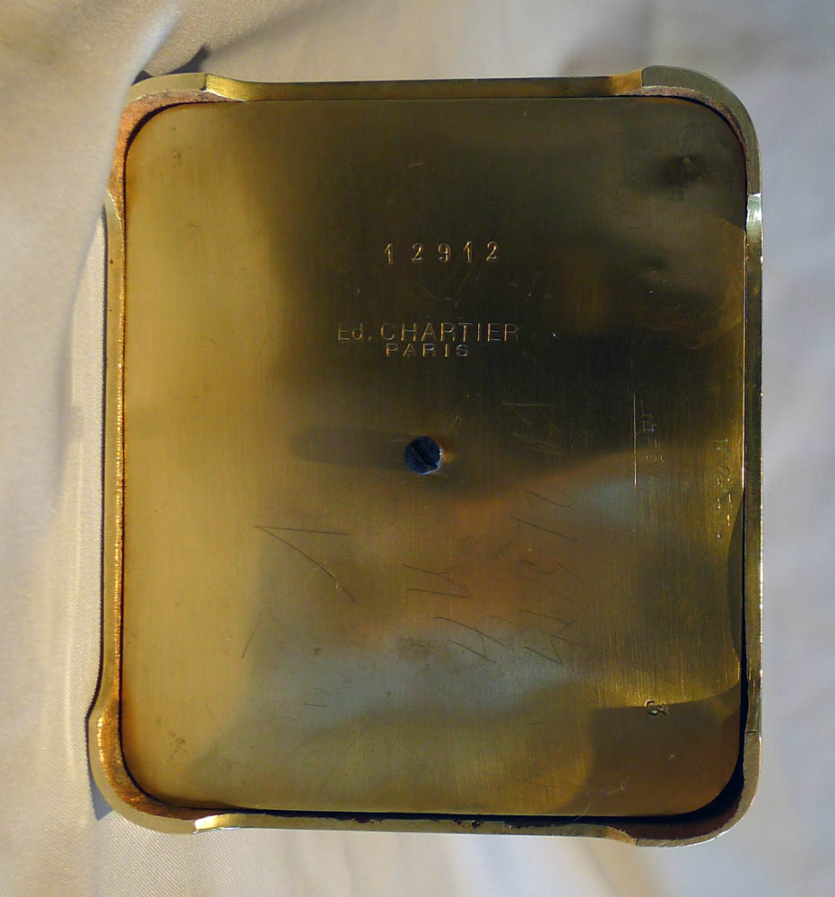 Antique rare fleurospar mounted carriage clock signed by Ed. Chartier, Paris