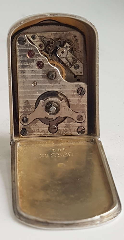 Antique Silver and Enamel Sub Miniature Carriage Clock