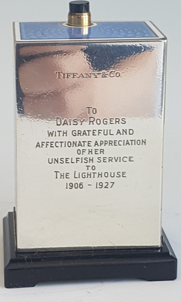 Silver and Guilloche enamel Minute Repeater by Tiffany and Matthey Tissot in original case