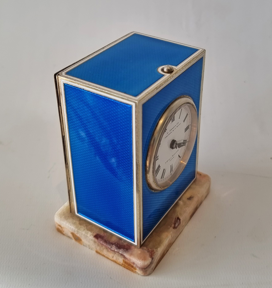 Silver gilt miniature Guilloche Carriage Clock with repeater, alarm and Petite Sonniere by Leroy
