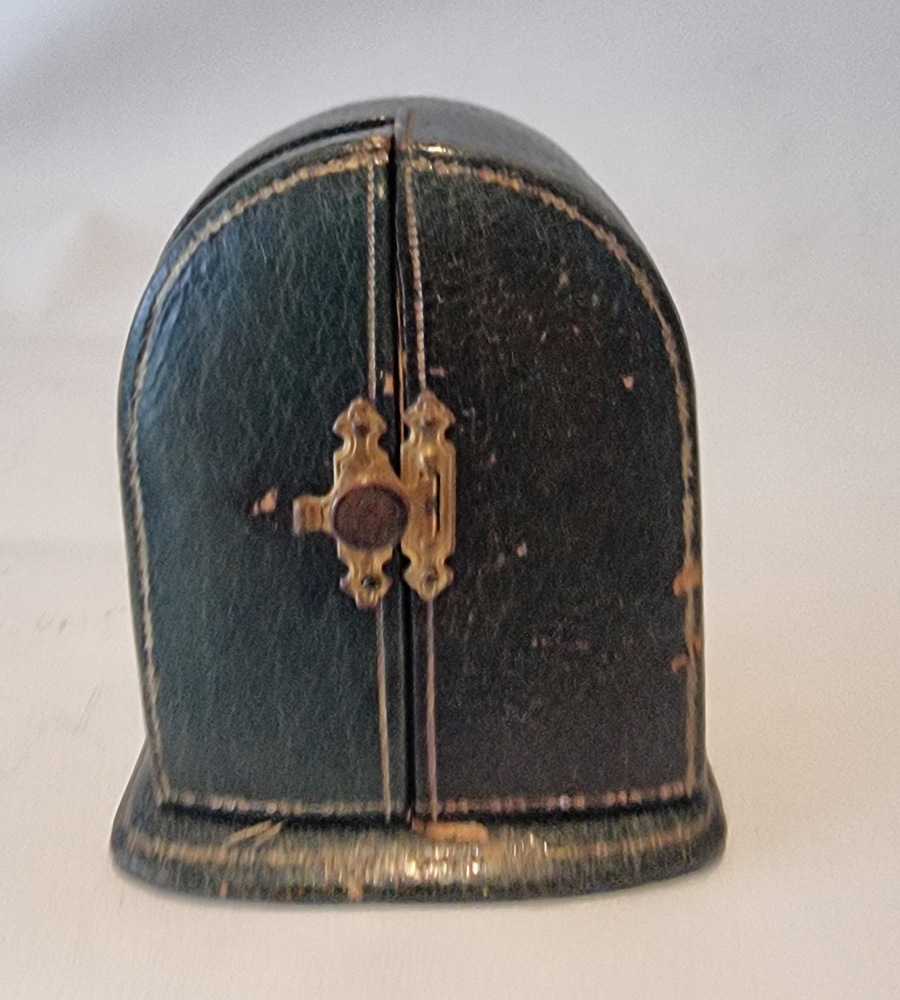 Sub Miniature Geneva Clock Company Silver and Guilloche enamel carriage clock with original case