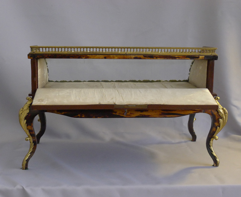 Antique French Napoleon III tortoiseshell and ormolu specimen cabinet