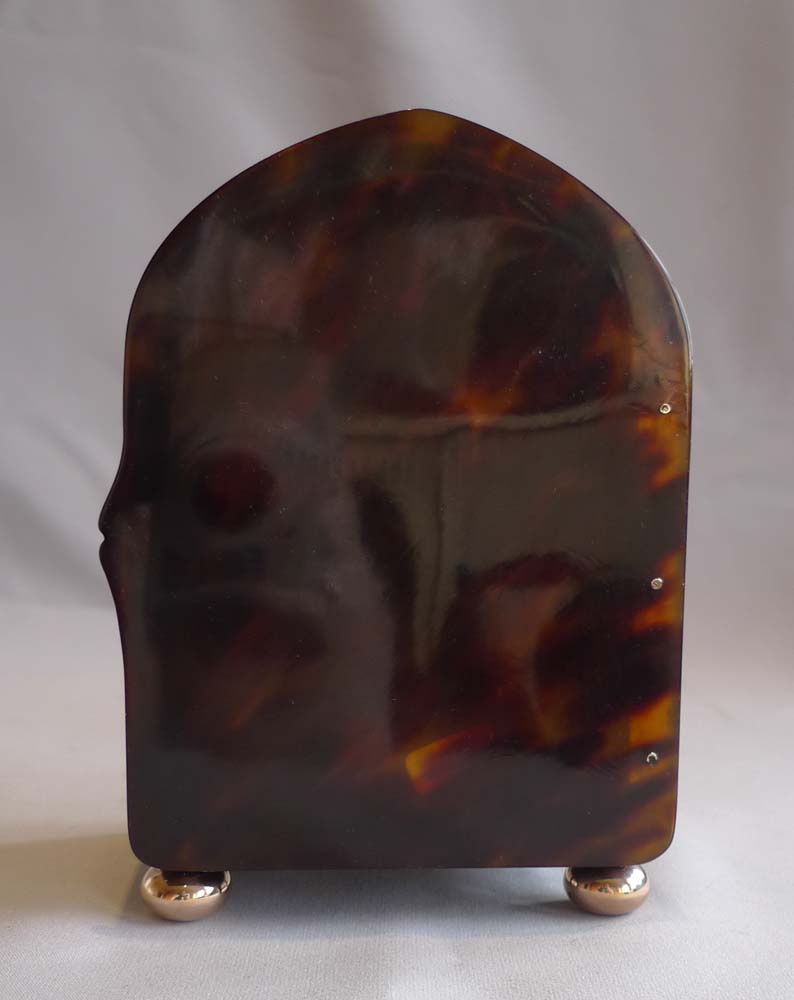 Gold and gold pique and tortoiseshell carriage clock hallmarked for H. Aumont and Co. London 1910.