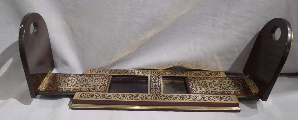 Antique English Victorian Boulle book slide.
