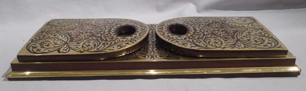 Antique English Victorian Boulle book slide.