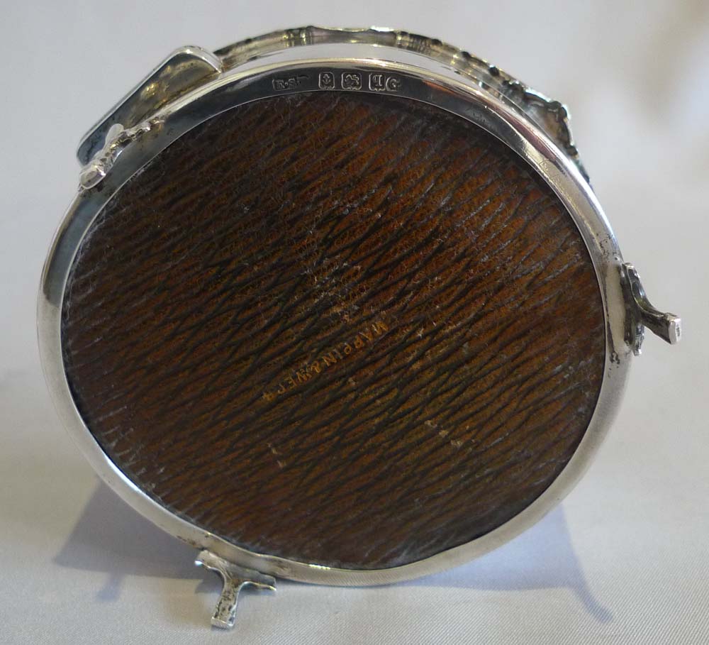 Pair tortoiseshell, silver and silver pique boxes by Mappin and Webb.