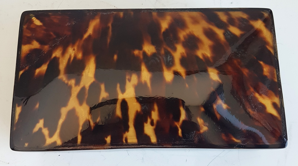 Antique Tortoiseshell Satin lined Box