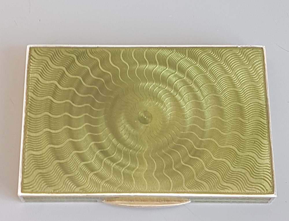 Guilloche enamel and Silver gilt Case