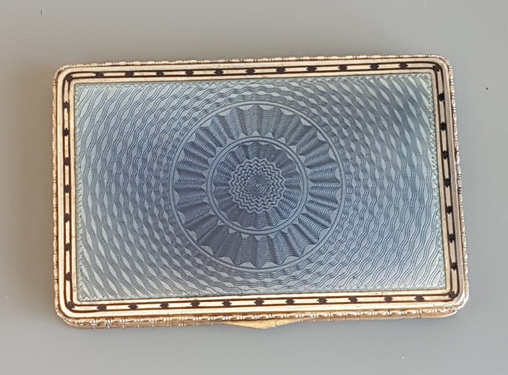 Guilloche Enamel and Silver gilt case