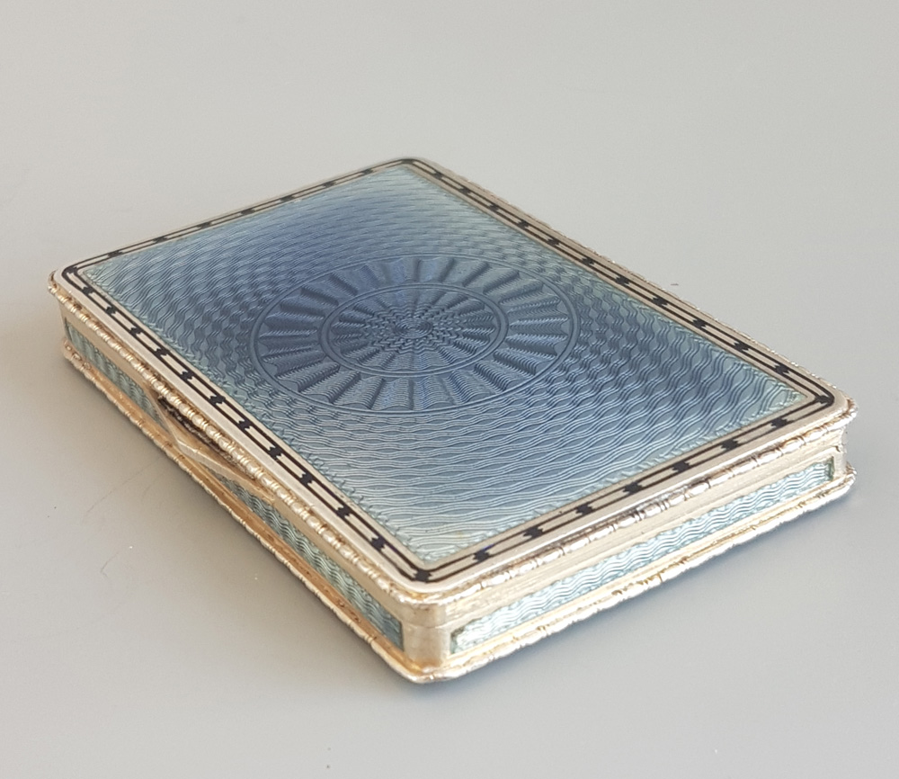 Guilloche Enamel and Silver gilt case