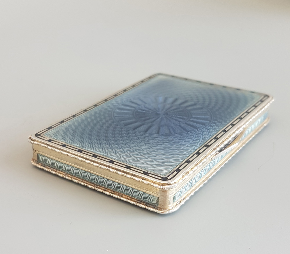 Guilloche Enamel and Silver gilt case