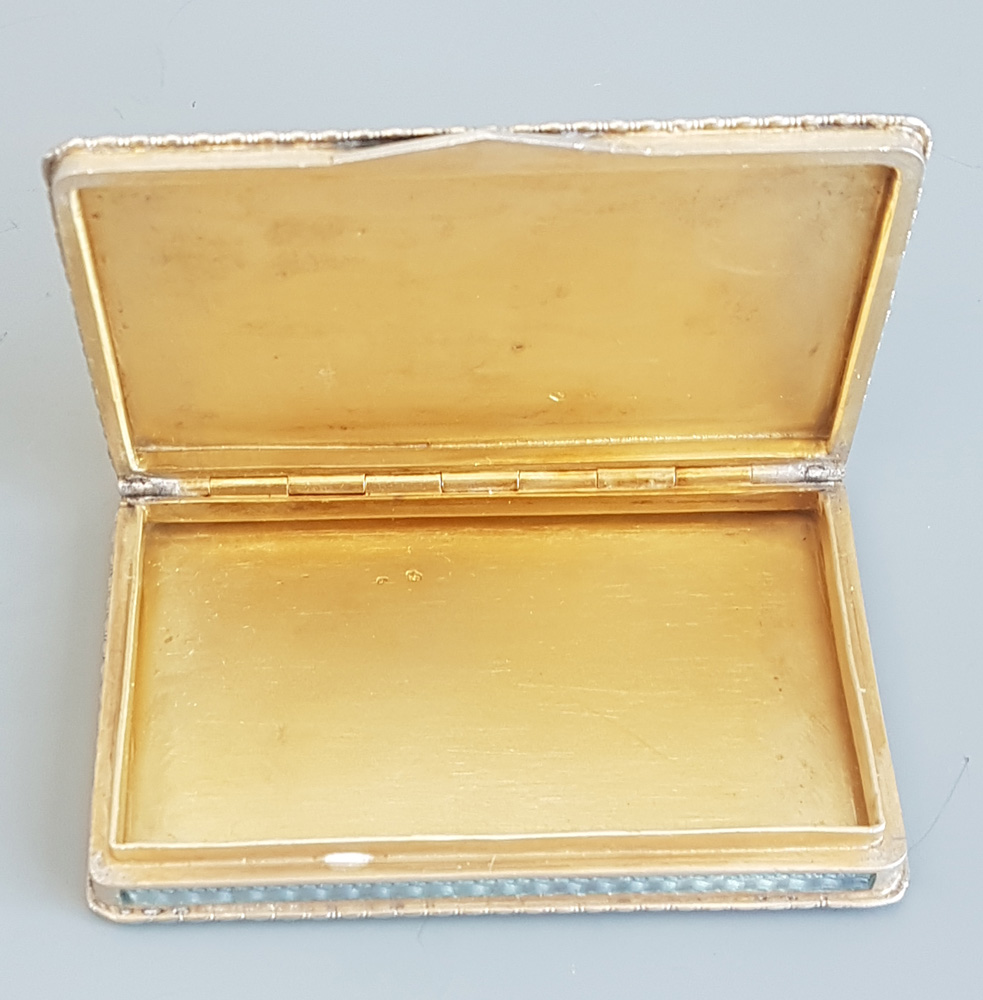 Guilloche Enamel and Silver gilt case