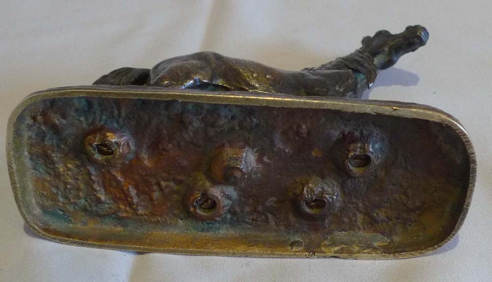 Antique Bronze sculpture of a stallion signed P J Mene.