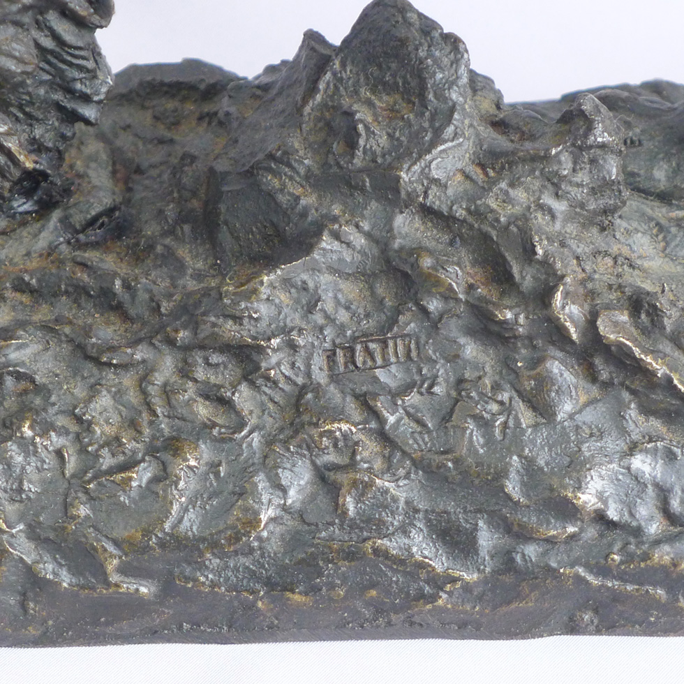 Rare early First cast Antique animalier bronze of an irish setter by Fratin