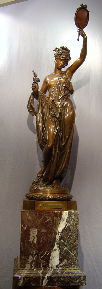 Pair of bronzes by Carrier Belleurse on marble bases.