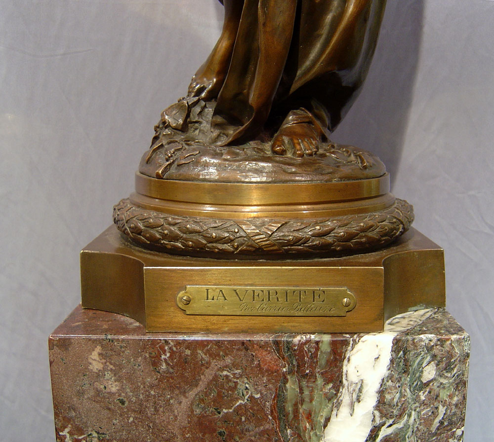 Pair of bronzes by Carrier Belleurse on marble bases.
