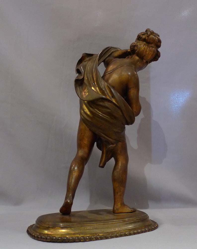 Pair antique bronze figures after Falconet.
